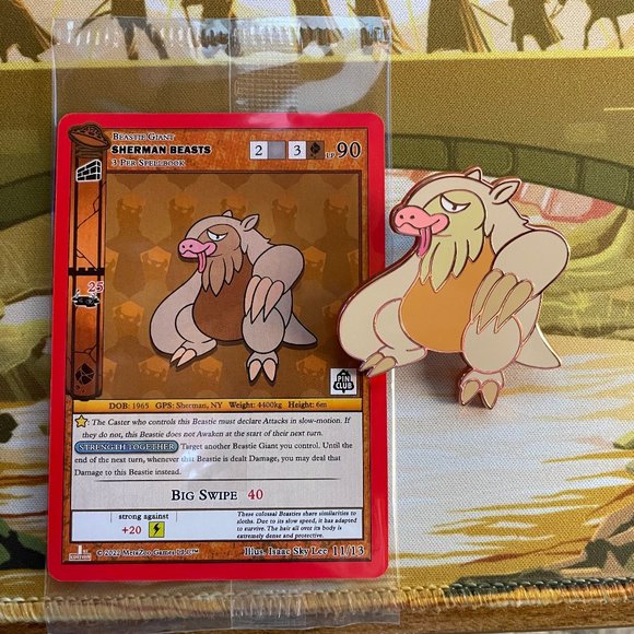 Metazoo Sherman Beasts Sealed Card and Pin - Picture 1 of 1